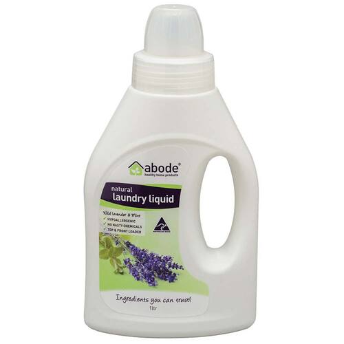 Abode Laundry Liquid - Wild Lavender & Mint - 1L | L'Organic Australia