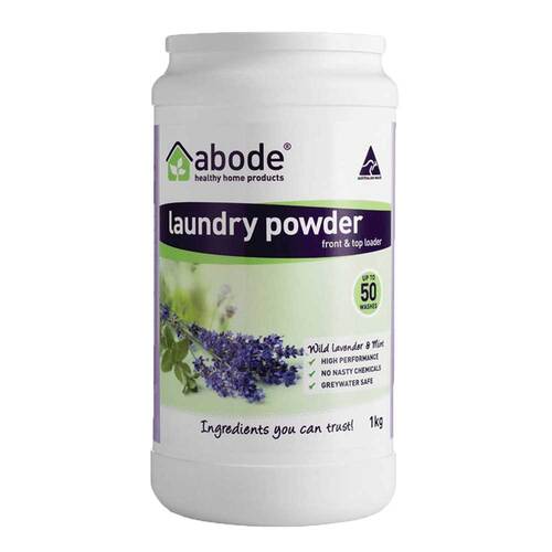 Abode Front & Top Loader Laundry Powder - Lavender & Mint - 1kg | L'Organic Australia