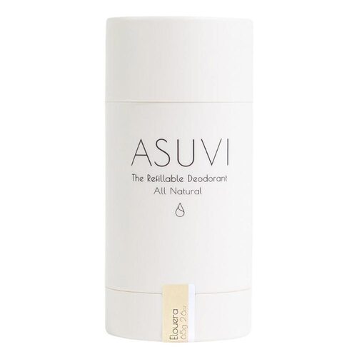 ASUVI Refillable Deodorant Elouera White Tube - 65g | L'Organic Australia