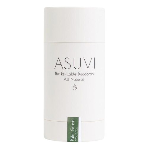 ASUVI Refillable Deodorant Palm Grove White Tube - 65g | L'Organic Australia