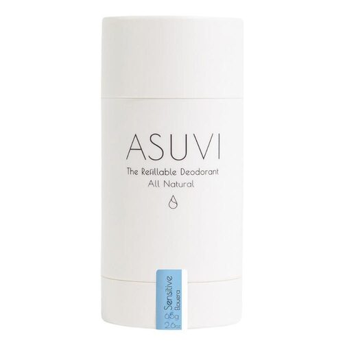 ASUVI Refillable Deodorant Sensitive Elouera White Tube - 65g | L'Organic Australia