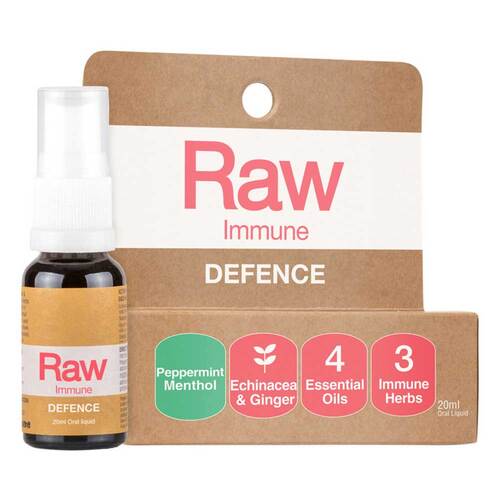 Raw Immune Defence Peppermint Menthol (20ml) | L'Organic Australia