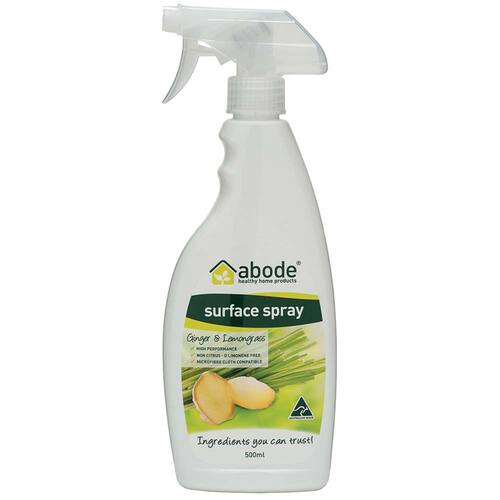 Abode Natural Surface Spray - Lemongrass & Ginger - 500ml | L'Organic Australia