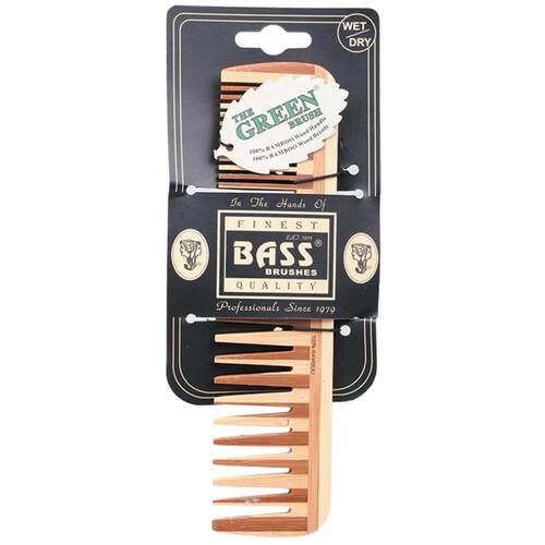 Bass Brushes Bamboo Comb Fine/Medium Wide | L'Organic Australia