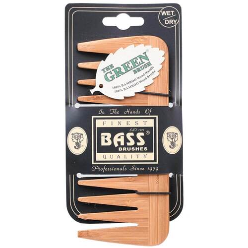 Bass Brushes Bamboo Comb Wide Tooth | L'Organic Australia