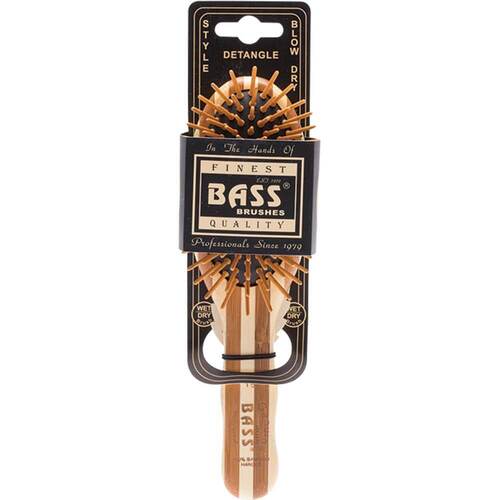 Bass Brushes Bamboo Hairbrush - Small Oval | L'Organic Australia