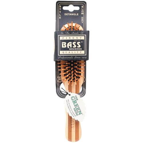 Bass Brushes Bamboo Hairbrush - Small Rectangular | L'Organic Australia