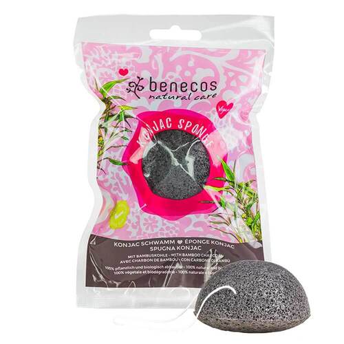 Benecos Konjac Sponge - Black Bamboo | L'Organic Australia