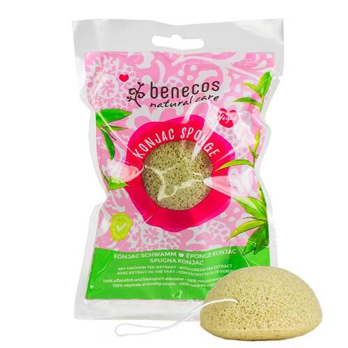 Benecos Konjac Sponge - Green Tea | L'Organic Australia