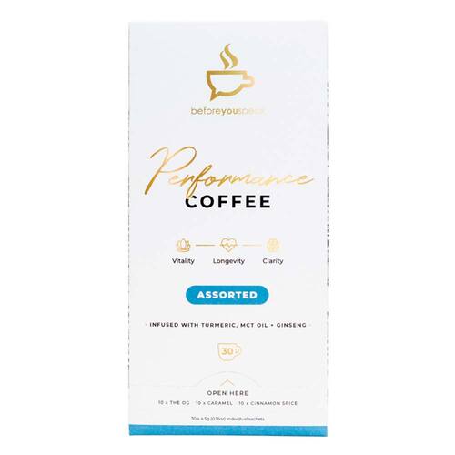Before You Speak Performance Coffee Assorted - 4.5g x 30 Pack | L'Organic Australia