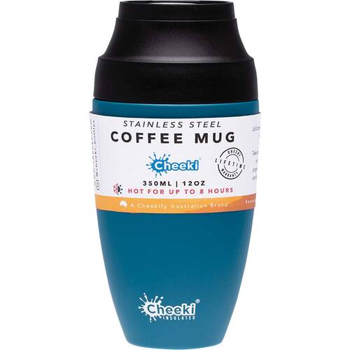 Cheeki Leakproof Coffee Mug - Topaz - 350ml | L'Organic Australia