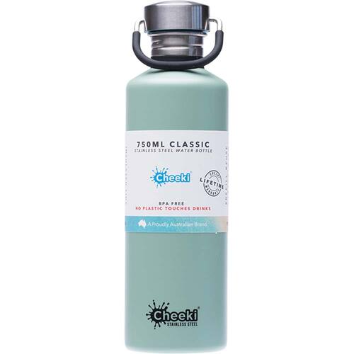 Cheeki Stainless Steel Water Bottle - Pistachio - 750ml | L'Organic Australia