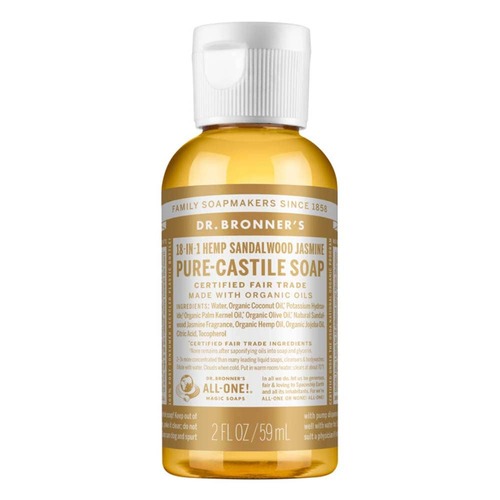 Dr Bronner's Pure Castile Liquid Soap - Sandalwood Jasmine - 59ml | L'Organic Australia