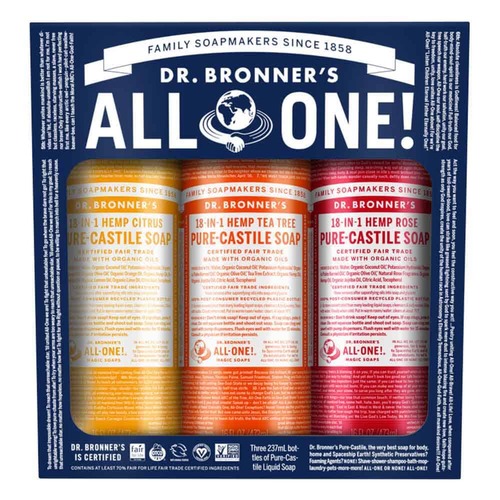 Dr Bronner's Pure Castile Liquid Soap - Summer Lovin' - 237ml x 3 pack | L'Organic Australia