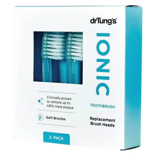 Dr Tungs Ionic Toothbrush Replacement Heads - 2 Pack | L'Organic Australia
