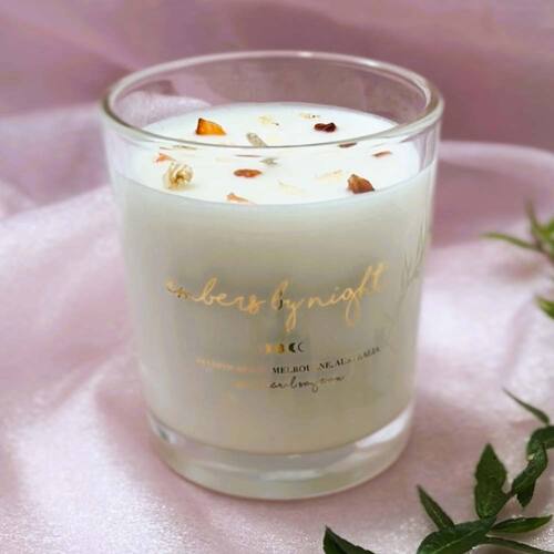 Embers By Night Crystal Infused Candle - Salted Caramel | L'Organic Australia