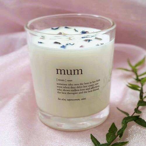 Embers By Night Crystal Infused Candle For Mum - Lavender | L'Organic Australia