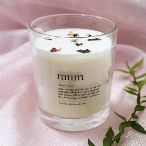 Embers By Night Crystal Infused Candle for Mum - Lychee Peony | L'Organic Australia