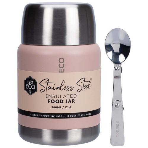 Ever Eco Insulated Stainless Steel Food Jar Rose - 500ml | L'Organic Australia