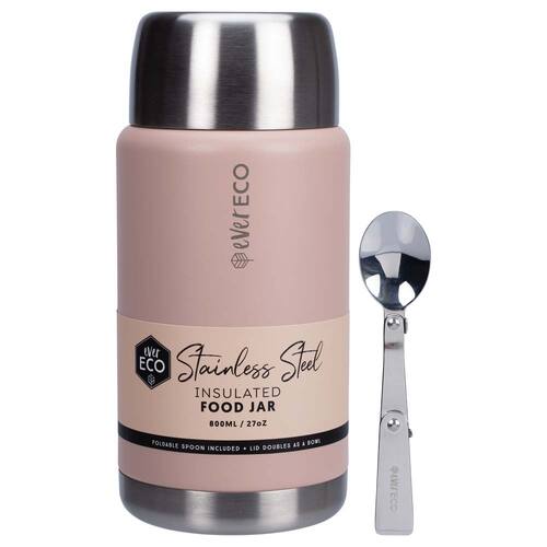 Ever Eco Insulated Stainless Steel Food Jar Rose - 800ml | L'Organic Australia