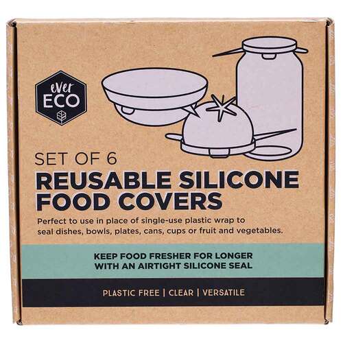 Ever Eco Reusable Silicone Food Covers - 6 Pack | L'Organic Australia