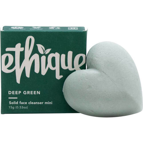 Ethique Mini Deep Green Face Cleanser - Oily to Normal Skin - 15g | L'Organic Australia