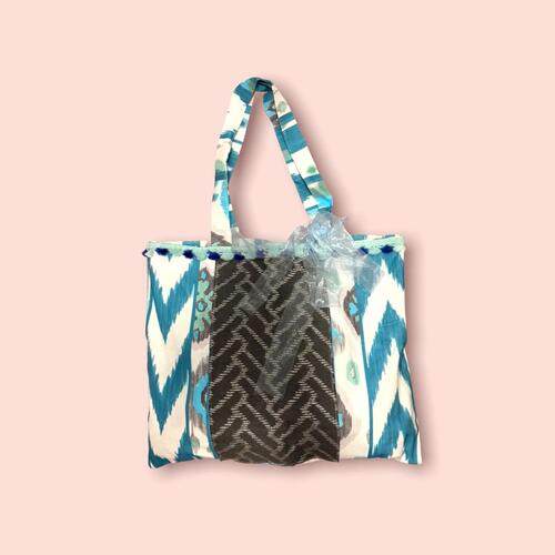 Ecofriendly Handmade Tote Bags - Blue Ribbon | L'Organic Australia