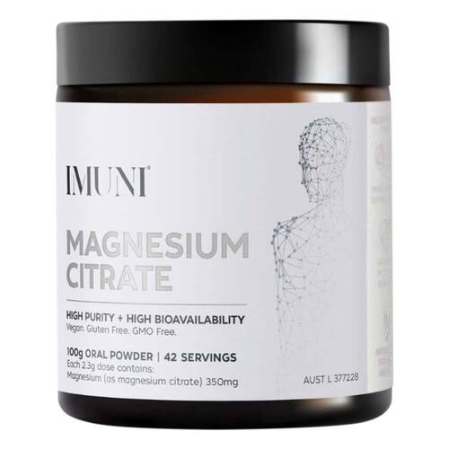 IMUNI Magnesium Citrate Oral Powder - 100g | L'Organic Australia