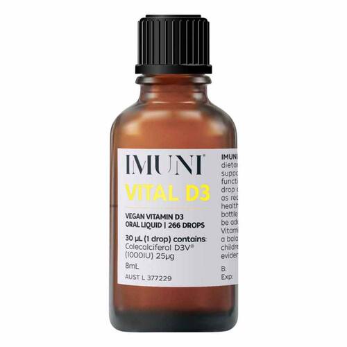 IMUNI Vital D3 (Vegan Vitamin D3) Oral Liquid - 8ml | L'Organic Australia