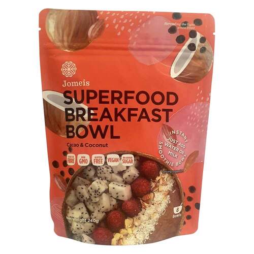Jomeis Superfood Breakfast Bowl Mix Cacao & Coconut - 240g | L'Organic Australia