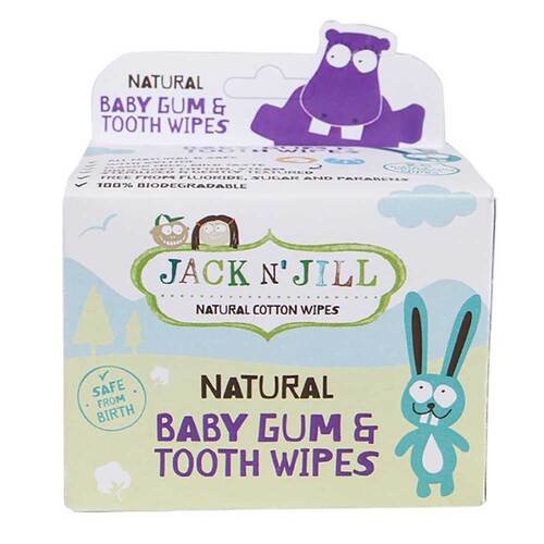 Jack N' Jill Baby Gum & Tooth Wipes - 25 wipes | L'Organic Australia