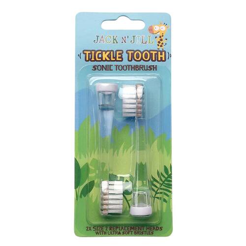 Jack N' Jill Tickle Tooth Sonic Toothbrush Replacement Heads - 2 Pack | L'Organic Australia