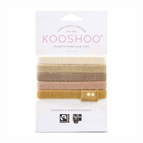 Kooshoo Certified Organic Hair Ties - Blonde - 5 Pack | L'Organic Australia