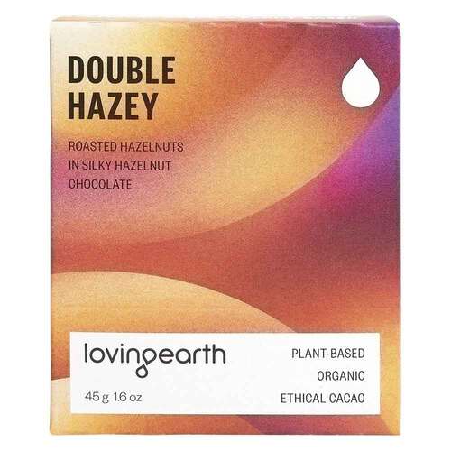 Loving Earth Double Hazey Hazelnut Chocolate - 45g | L'Organic Australia