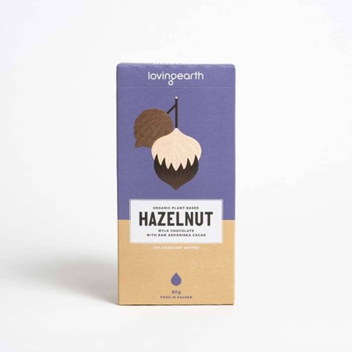 Loving Earth Hazelnut Mylk Chocolate - 80g | L'Organic Australia