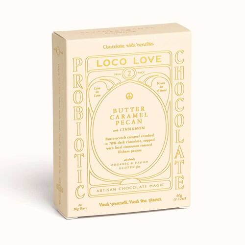 Loco Love Butter Caramel Pecan Chocolate Twin Pack | L'Organic Australia