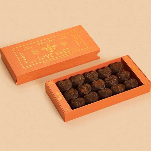 Loco Love Chilli Chocolate Hearts Gift Box - 330g | L'Organic Australia