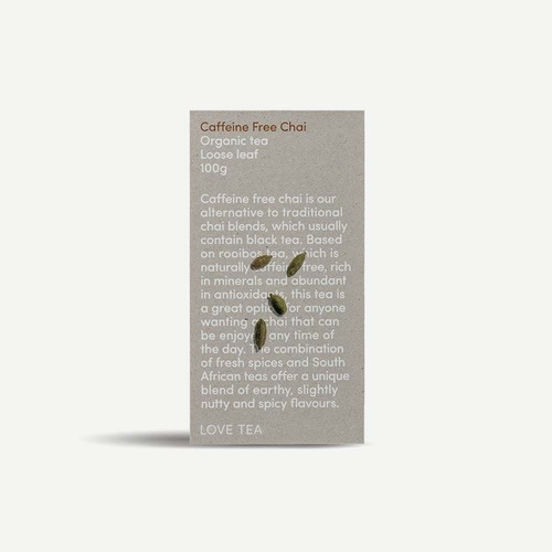 Love Tea Organic Caffeine Free Chai Loose Leaf Tea - 100g | L'Organic Australia