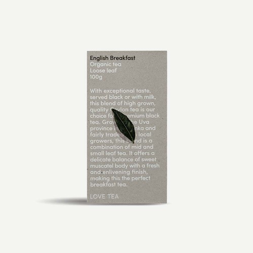 Love Tea - English Breakfast Loose Leaf Tea - 100g | L'Organic Australia