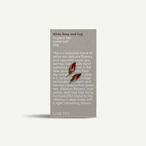 Love Tea Organic White Rose & Goji Loose Leaf Tea - 50g | L'Organic Australia