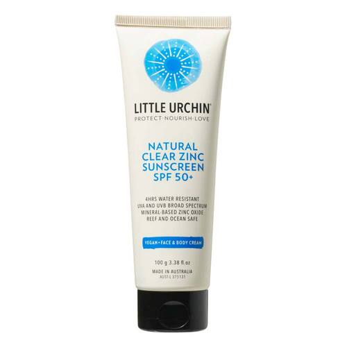 Little Urchin Natural Sunscreen Clear Zinc SPF 50+ - 100g | L'Organic Australia