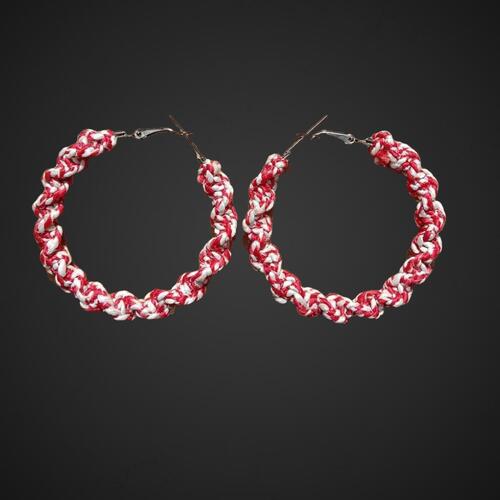 Macrame Earrings - Red | L'Organic Australia