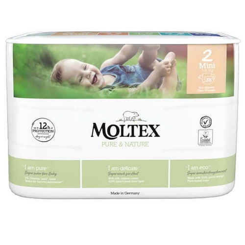 Moltex Eco Nappies Size 2 Mini 3-6kg - 38 Pack | L'Organic Australia