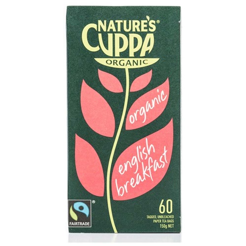 Nature's Cuppa Organic English Breakfast - 60 Tea Bags | L'Organic Australia