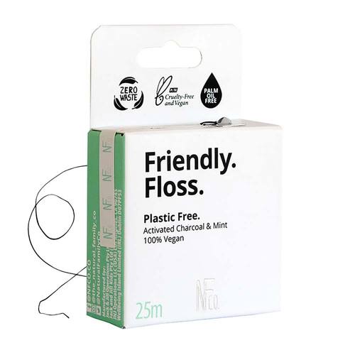 The NFco. Recyclable Dental Floss - Activated Charcoal & Mint - 25m | L'Organic Australia
