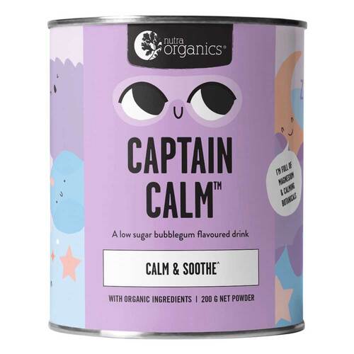 Nutra Organics Organic Captain Calm Bubblegum - 200g | L'Organic Australia