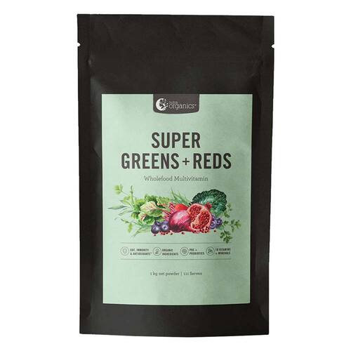 Nutra Organics Super Greens Plus Reds - 1kg | L'Organic Australia