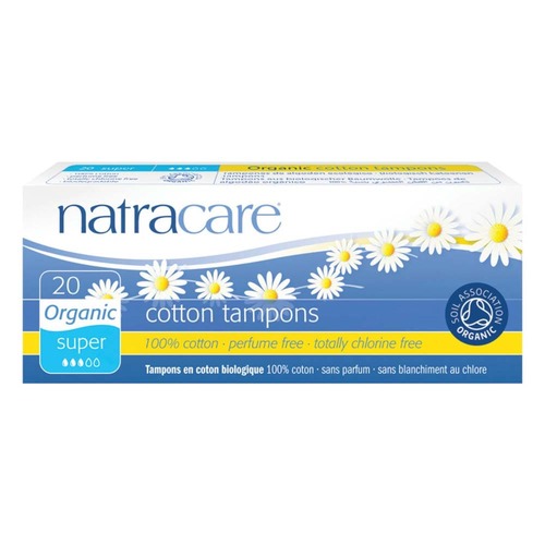 Natracare Organic Super Tampons 20 Pack | L'Organic Australia