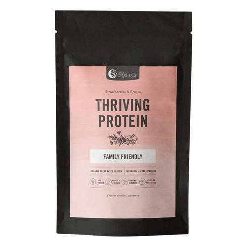 Nutra Organics Thriving Protein Strawberries & Cream - 1kg | L'Organic Australia