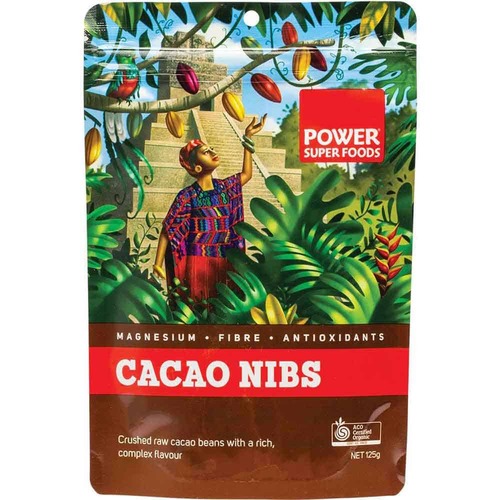 Power Super Foods Cacao Nibs - 125g | L'Organic Australia